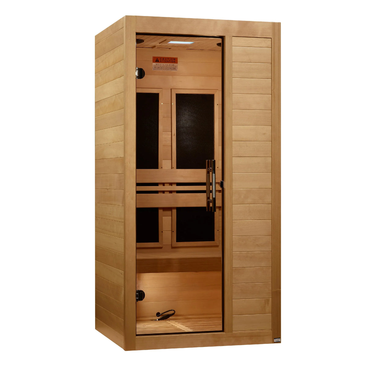 Maxxus 1-Person S-Line Ultra Low EMF FAR Infrared Sauna - Canadian Hemlock MX-S106-01-ULEMF