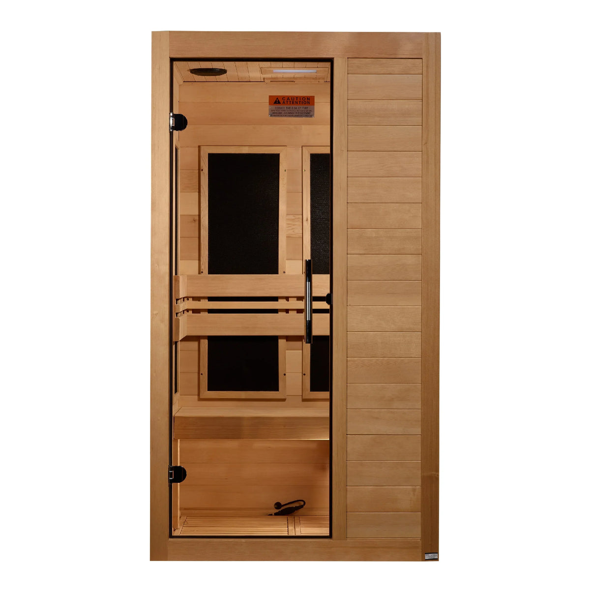 Maxxus 1-Person S-Line Ultra Low EMF FAR Infrared Sauna - Canadian Hemlock MX-S106-01-ULEMF