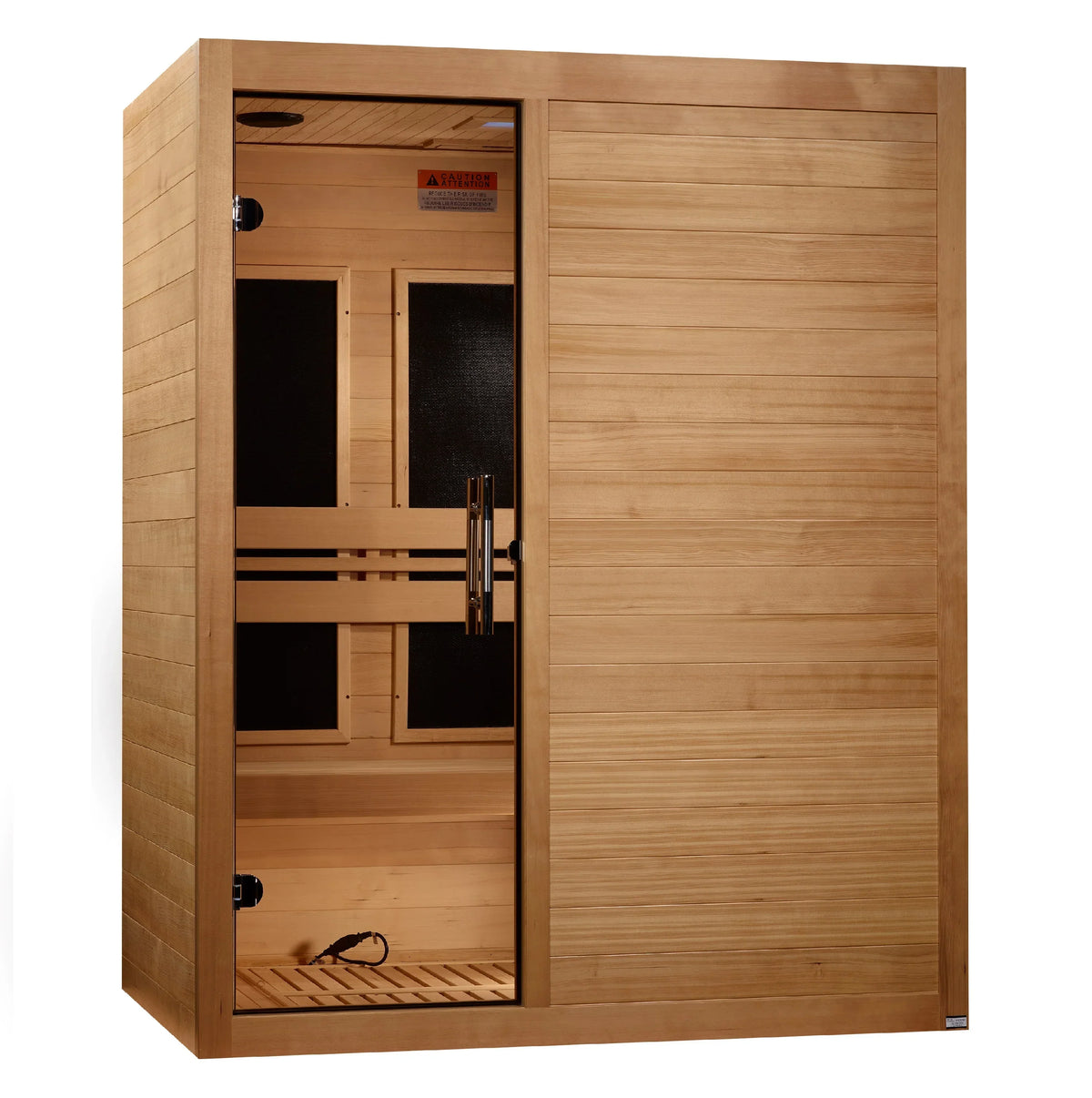 Maxxus 3-Person S-Line Low EMF FAR Infrared Sauna - Canadian Hemlock MX-S306-01