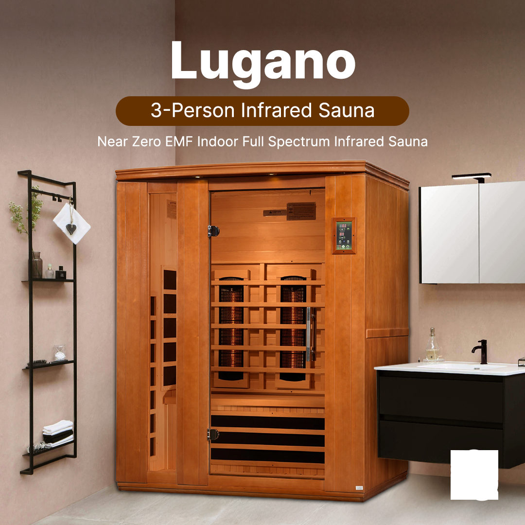 Dynamic "Lugano" 3-Person Full Spectrum Near Zero EMF FAR Infrared Sauna DYN-6336-03 FS