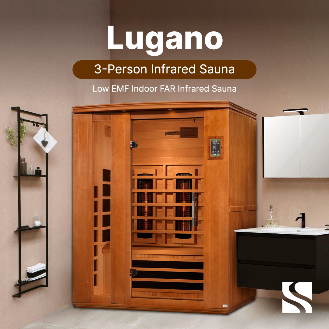 Dynamic "Lugano" 3-person Low EMF FAR Infrared Sauna DYN-6336-02