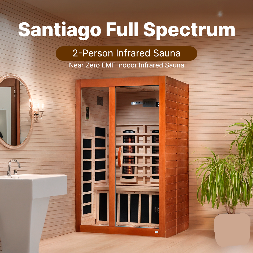 Dynamic "Santiago" 2-person Full Spectrum Near Zero EMF FAR Infrared Sauna DYN-6209-03 FS