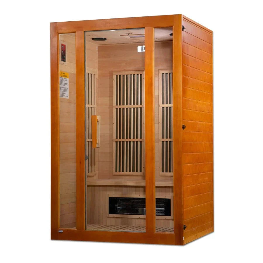 Maxxus MX-J206-02S 2-Person "Aspen" Dual Tech Low EMF FAR Infrared Sauna Canadian Hemlock Sanctuary