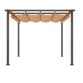 Stylish 10′ x 13′ Aluminum Patio Pergola with Retractable Canopy – Perfect Backyard Shade Shelter for Outdoor Parties