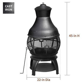 HeatMaxx 45 in. Outdoor Wood-Burning Chiminea