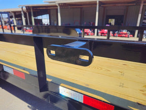 6’4″ x 16 Utility Trailer Double Axle Dovetail With Gate Powder Coated (2) 3500lb Axles