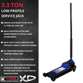 K Tool Heavy-Duty Low-Profile 3.33 Ton Floor Jack