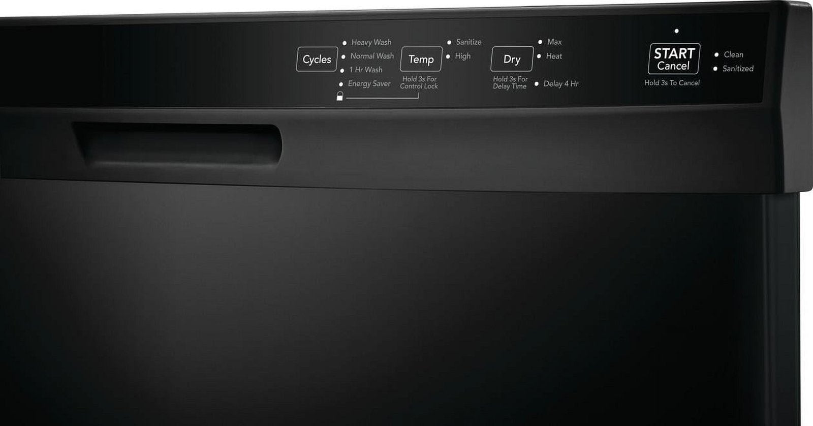 Frigidaire 24″ Built-In Dishwasher, Front Control, Black