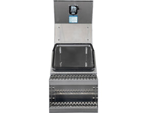 Buyers Products 28-in x 24-in x 18-in Smooth Aluminum Step Box Truck Tool Box 1705281