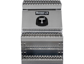 Buyers Products 28-in x 24-in x 18-in Smooth Aluminum Step Box Truck Tool Box 1705281