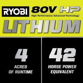 80V Max HP Lithium 54″ Brushless Electric Zero Turn Lawn Mower