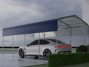 11x19FT Heavy Duty Metal Carport | Galvanized Outdoor Shelter for Cars, Boats & Parties