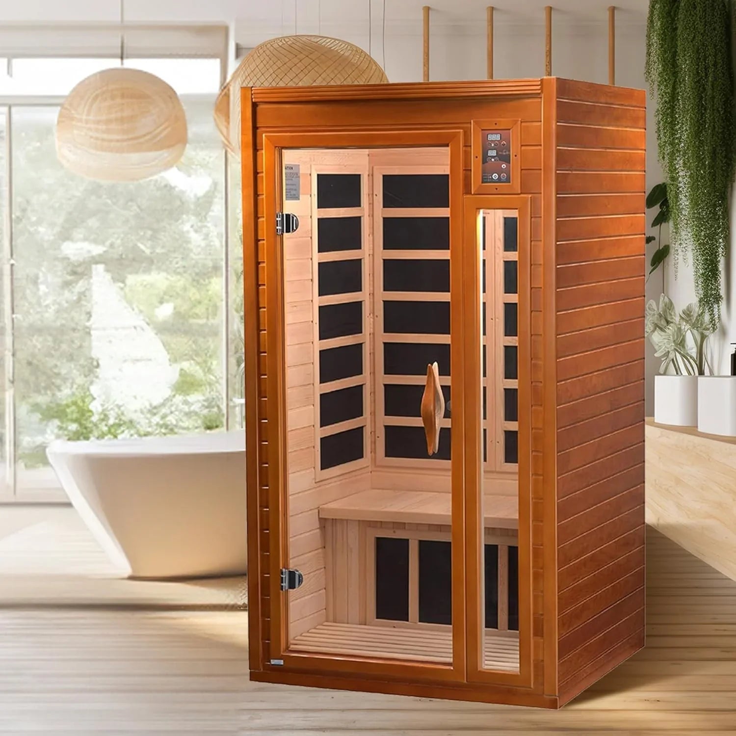 Dynamic "Barcelona" 1-2-person Low EMF FAR Infrared Sauna DYN-6106-01