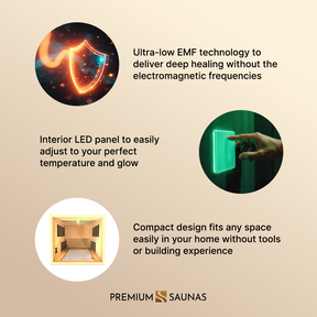 Dynamic "Avila" 1-2-person Low EMF FAR Infrared Sauna DYN-6103-01