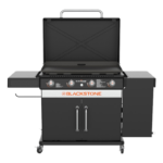 Blackstone 36-in Culinary Cabinet Griddle with Side Table: Versatile Outdoor Cooking in Stainless Steel