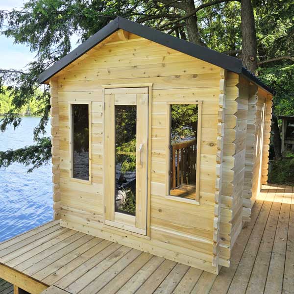 Dundalk CT Georgian 6 Person Outdoor Sauna with Changeroom