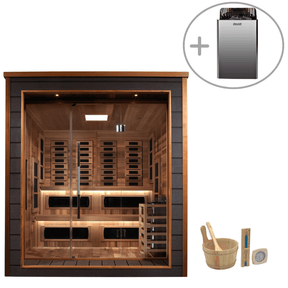 Golden Designs Karlstad 6 Person Hybrid Outdoor Sauna GDI-8226-01