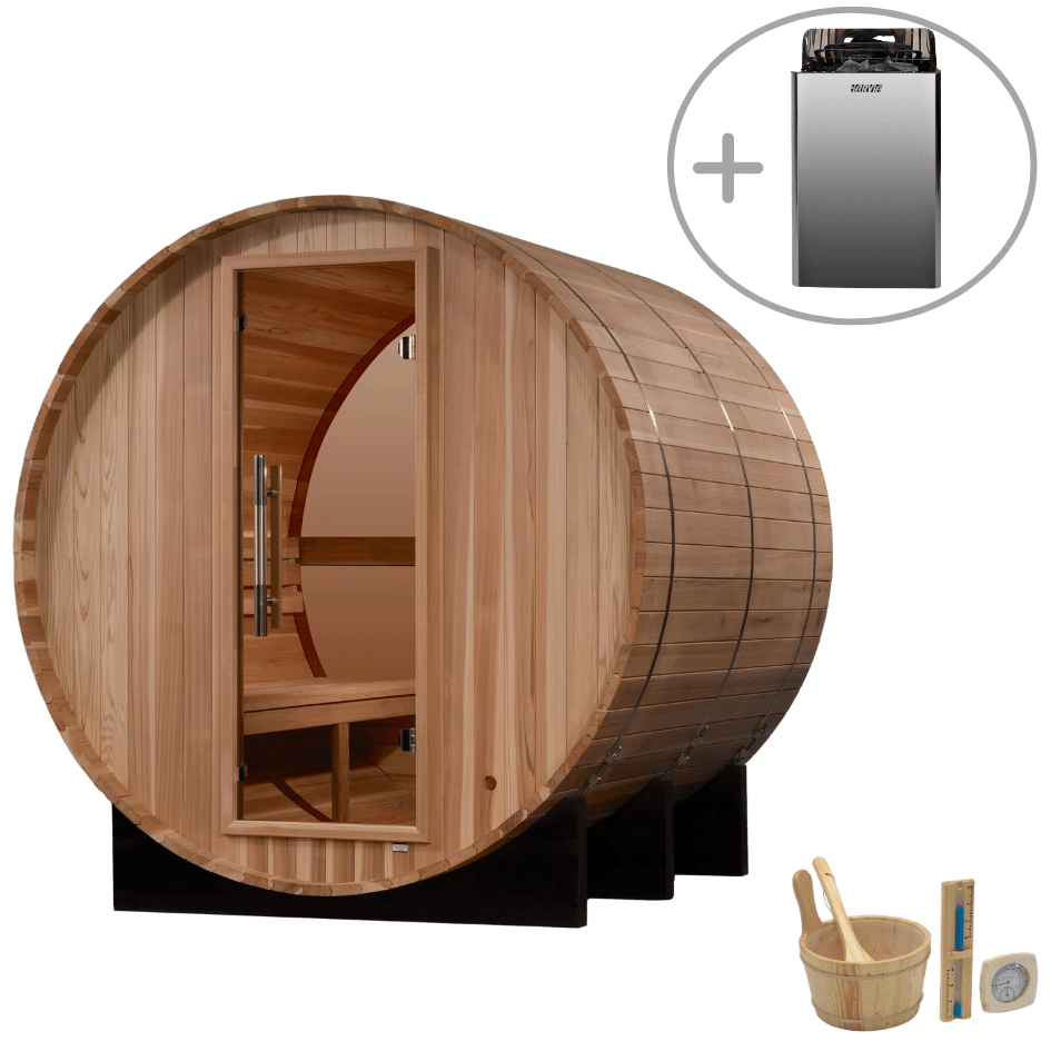 Golden Designs "Zurich" 4 Person Barrel Traditional Sauna GDI-B024-01