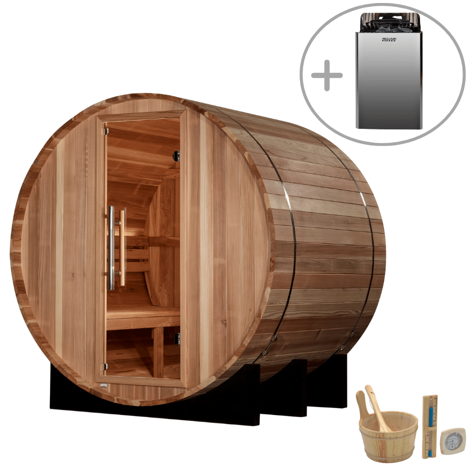 Golden Designs "St. Moritz" 2 Person Barrel Traditional Sauna  GDI-B002-01