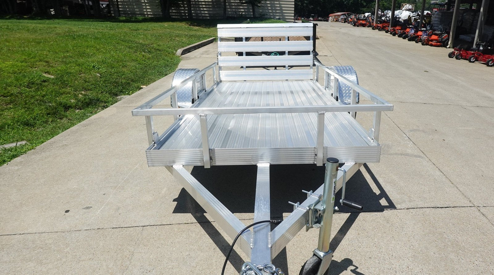 5′ x 10′ Aluminum Utility Trailer with Gate and Mag Wheels – 3500 lb Axle