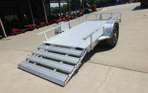 5′ x 10′ Aluminum Utility Trailer with Gate and Mag Wheels – 3500 lb Axle