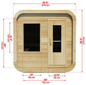 Dundalk CT Luna 4 Person Barrel Sauna