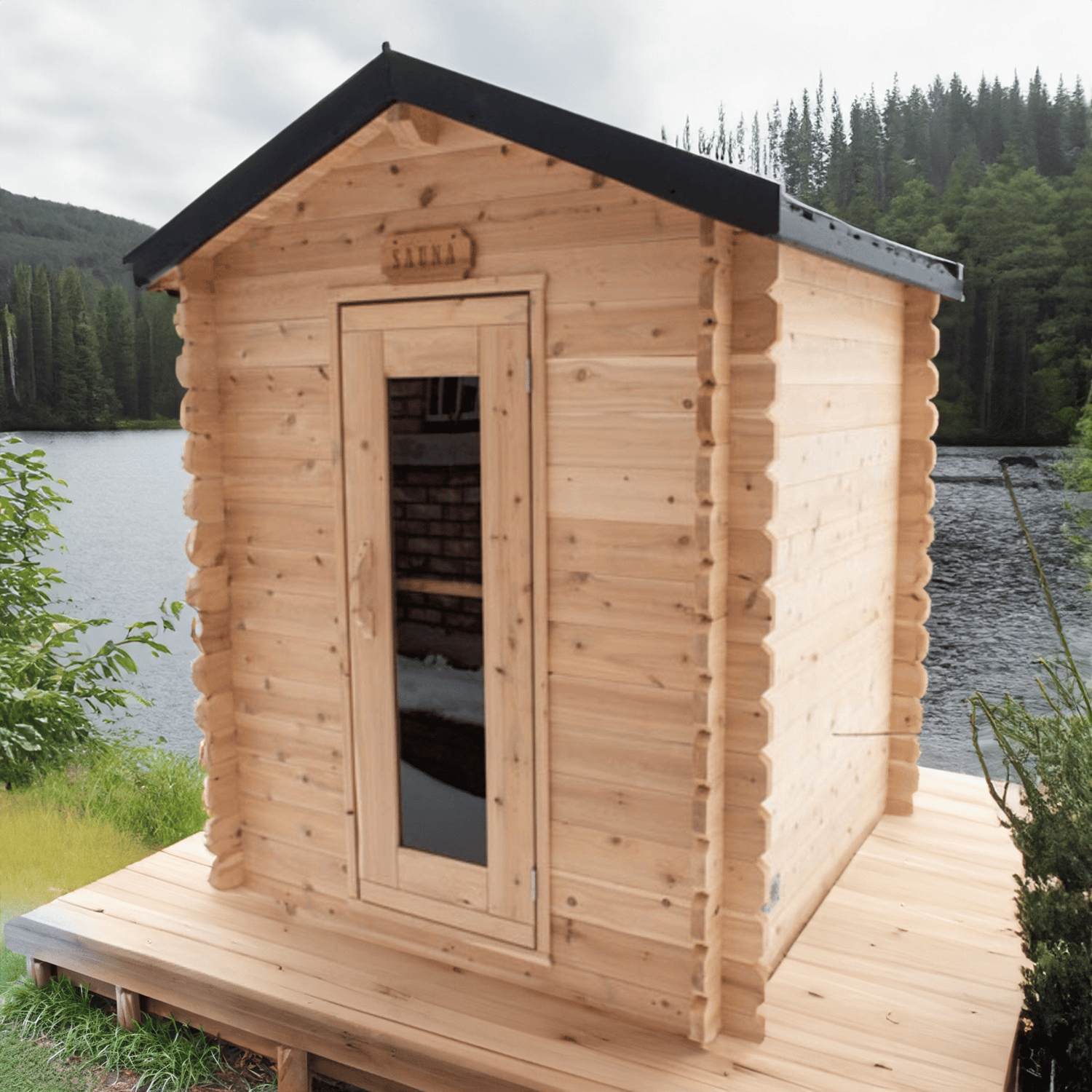 Dundalk CT Granby 3 Person Outdoor Sauna CTC66W