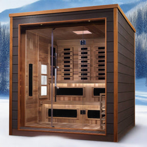 Golden Designs Karlstad 6 Person Hybrid Outdoor Sauna GDI-8226-01