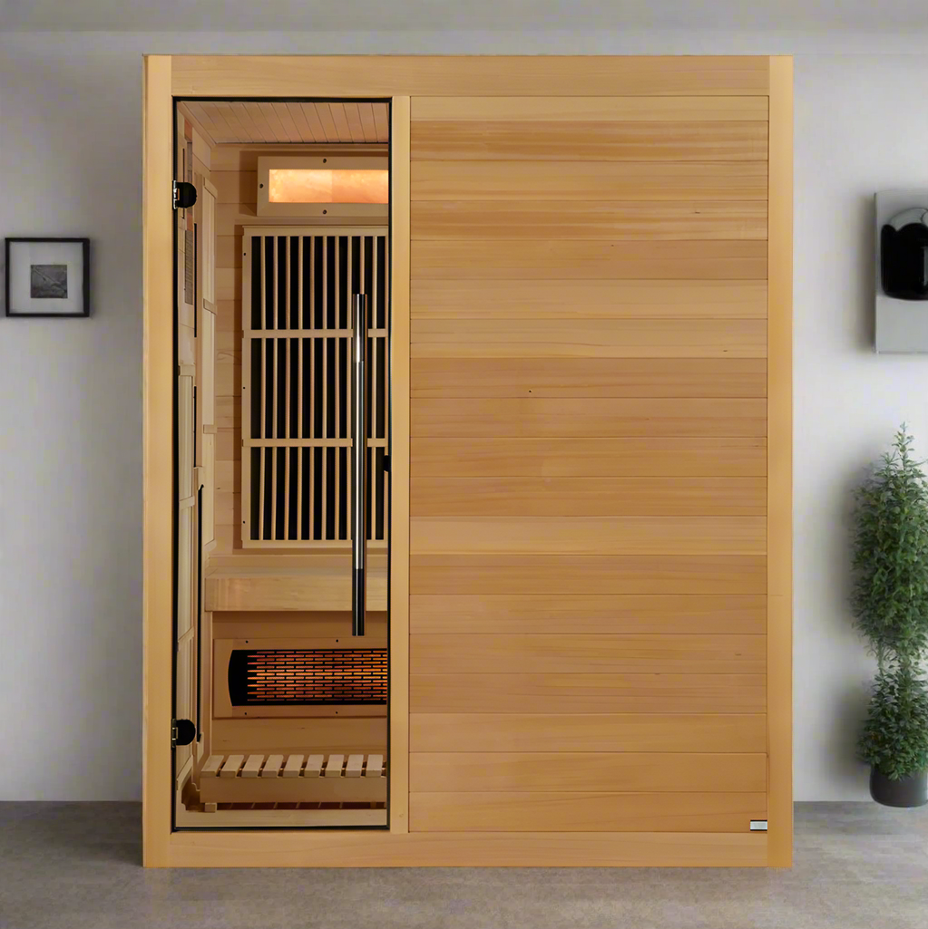 Golden Designs 2025 Soria GDI-8330-01 3 Person Hybrid Indoor Sauna.
