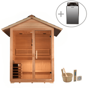 Golden Designs "Arlberg" 3 Person Traditional Outdoor Sauna GDI-8103-01