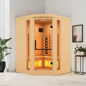 Golden Designs 3-Person Corner 2025 Reserve Edition GDI-8035-03 Full Spectrum with Himalayan Salt Bar