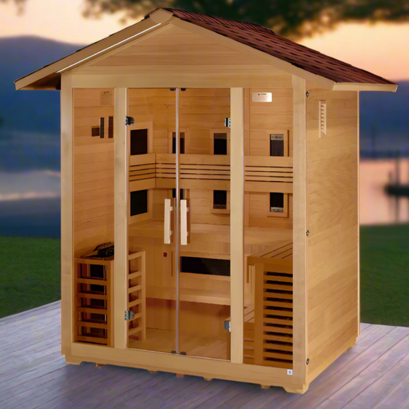 Golden Designs "Gargellen" 5 Person Hybrid Outdoor Sauna GDI-8125-01