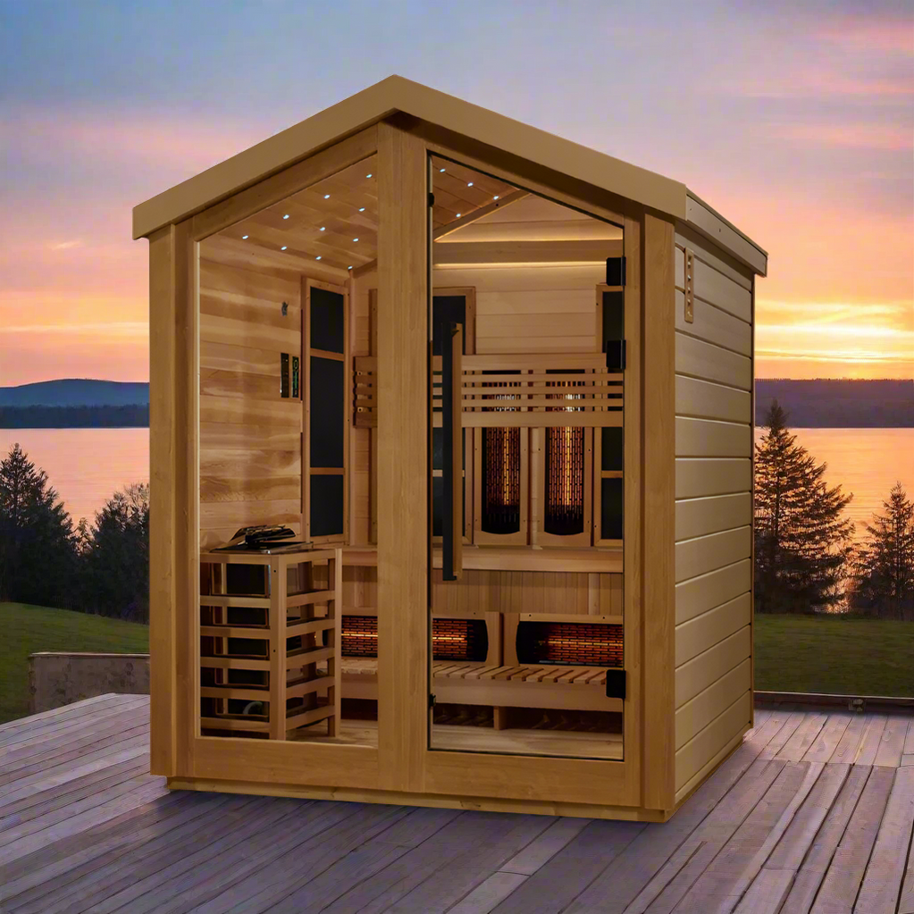Golden Designs Loviisa 3 Person Hybrid Outdoor Sauna GDI-8523-01