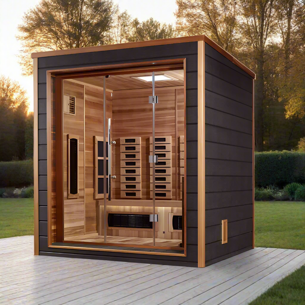 Golden Designs Visby 3 Person Hybrid Outdoor Sauna GDI-8223-01