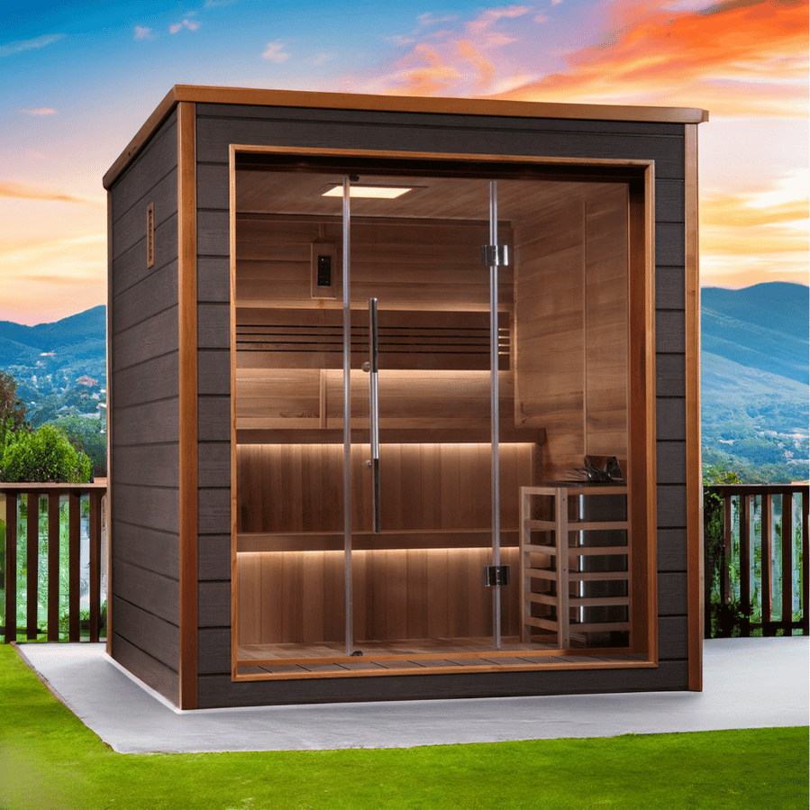 Golden Designs Bergen 6 Person Outdoor Traditional Sauna GDI-8206-01