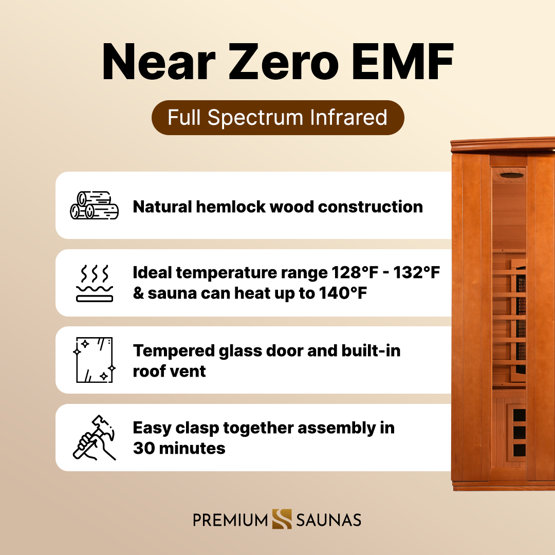 Dynamic "Lugano" 3-Person Full Spectrum  Near Zero EMF FAR Infrared Sauna DYN-6336-03 FS