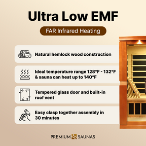 Dynamic Venice Elite 2-person Ultra Low EMF FAR Infrared Sauna - DYN-6210-01 Elite