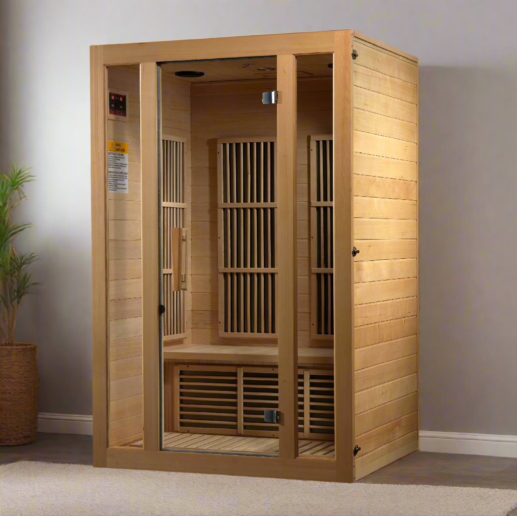 Maxxus Seattle 2-Person Near Zero EMF (Under 2MG) FAR Infrared Sauna Canadian Hemlock MX-J206-01-ZF
