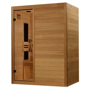 Maxxus 3-Person S-Line Low EMF FAR Infrared Sauna - Canadian Hemlock MX-S306-01