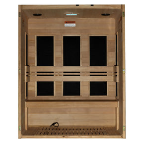 Maxxus 3-Person S-Line Low EMF FAR Infrared Sauna - Canadian Hemlock MX-S306-01