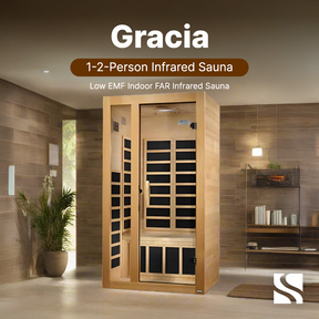 New 2026 Model Dynamic “Lucca” 2 Person Low EMF FAR Infrared Sauna DYN-6215-05