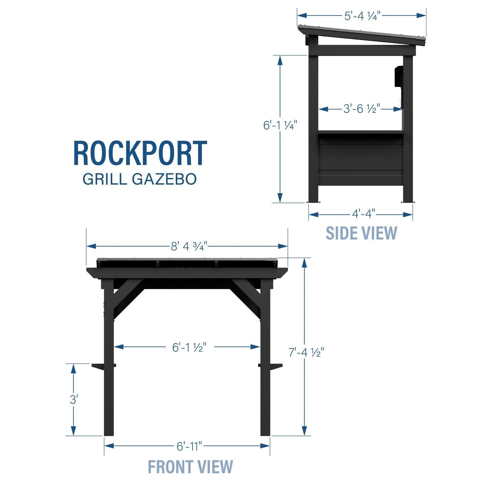 Rockport Steel Grill Gazebo