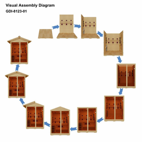 Golden Designs "Carinthia" 3 Person Hybrid Outdoor Sauna GDI-8123-01