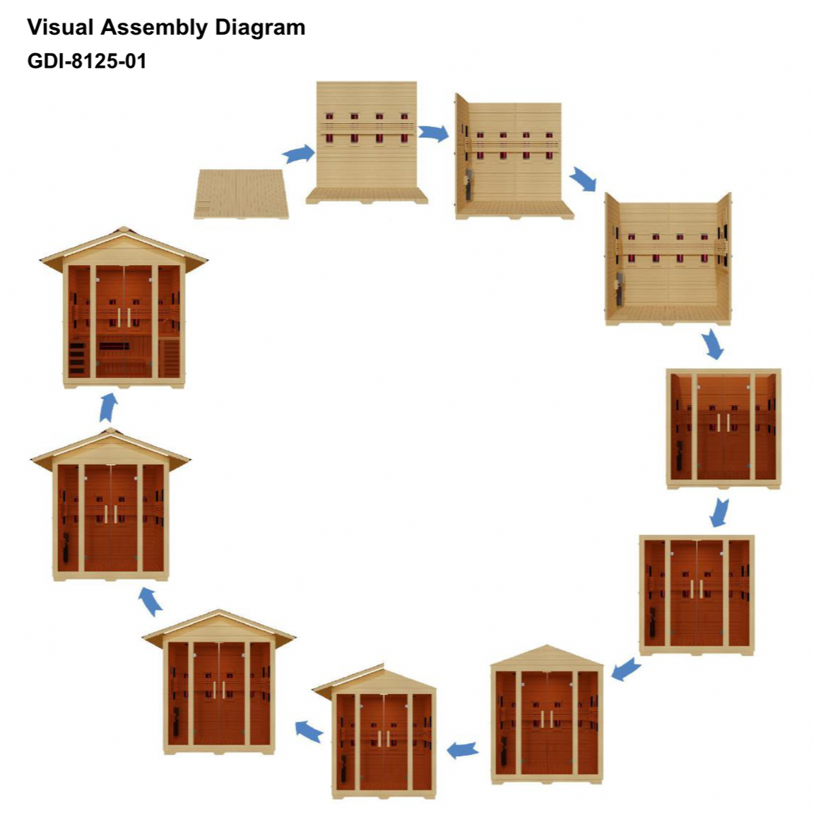 Golden Designs "Gargellen" 5 Person Hybrid Outdoor Sauna GDI-8125-01