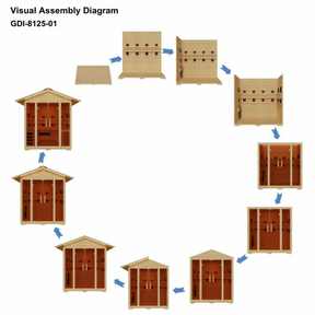 Golden Designs "Gargellen" 5 Person Hybrid Outdoor Sauna GDI-8125-01