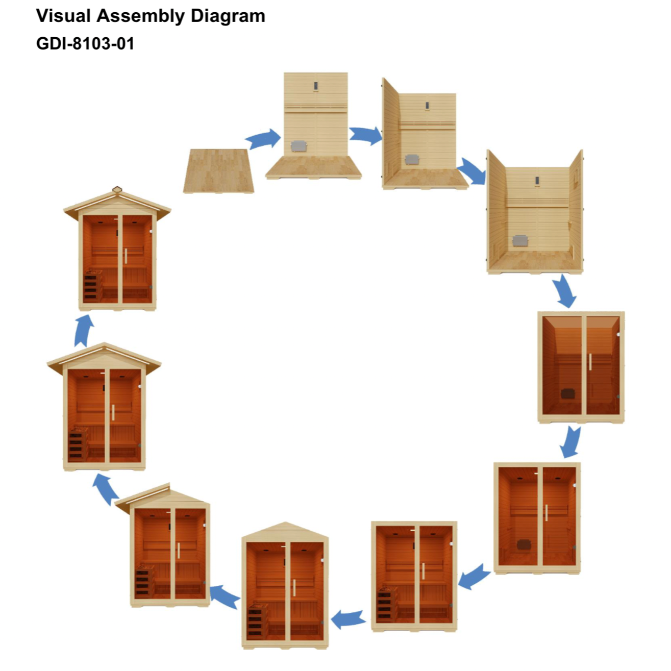 Golden Designs "Arlberg" 3 Person Traditional Outdoor Sauna GDI-8103-01