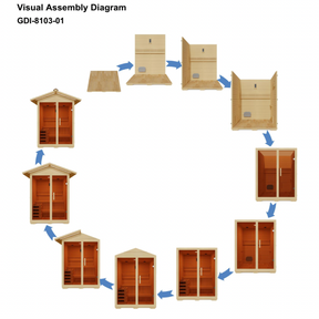 Golden Designs "Arlberg" 3 Person Traditional Outdoor Sauna GDI-8103-01