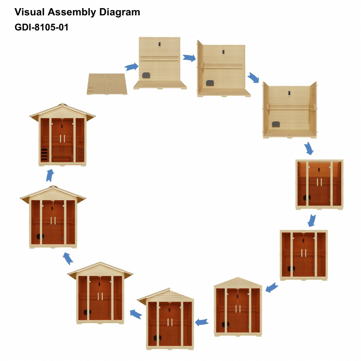 Golden Designs "Vorarlberg" 5 Person Traditional Outdoor Sauna GDI-8105-01