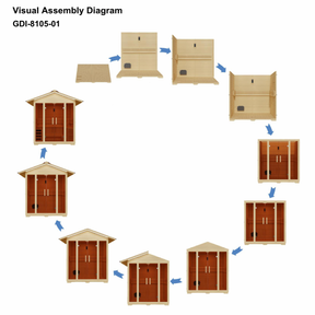 Golden Designs "Vorarlberg" 5 Person Traditional Outdoor Sauna GDI-8105-01