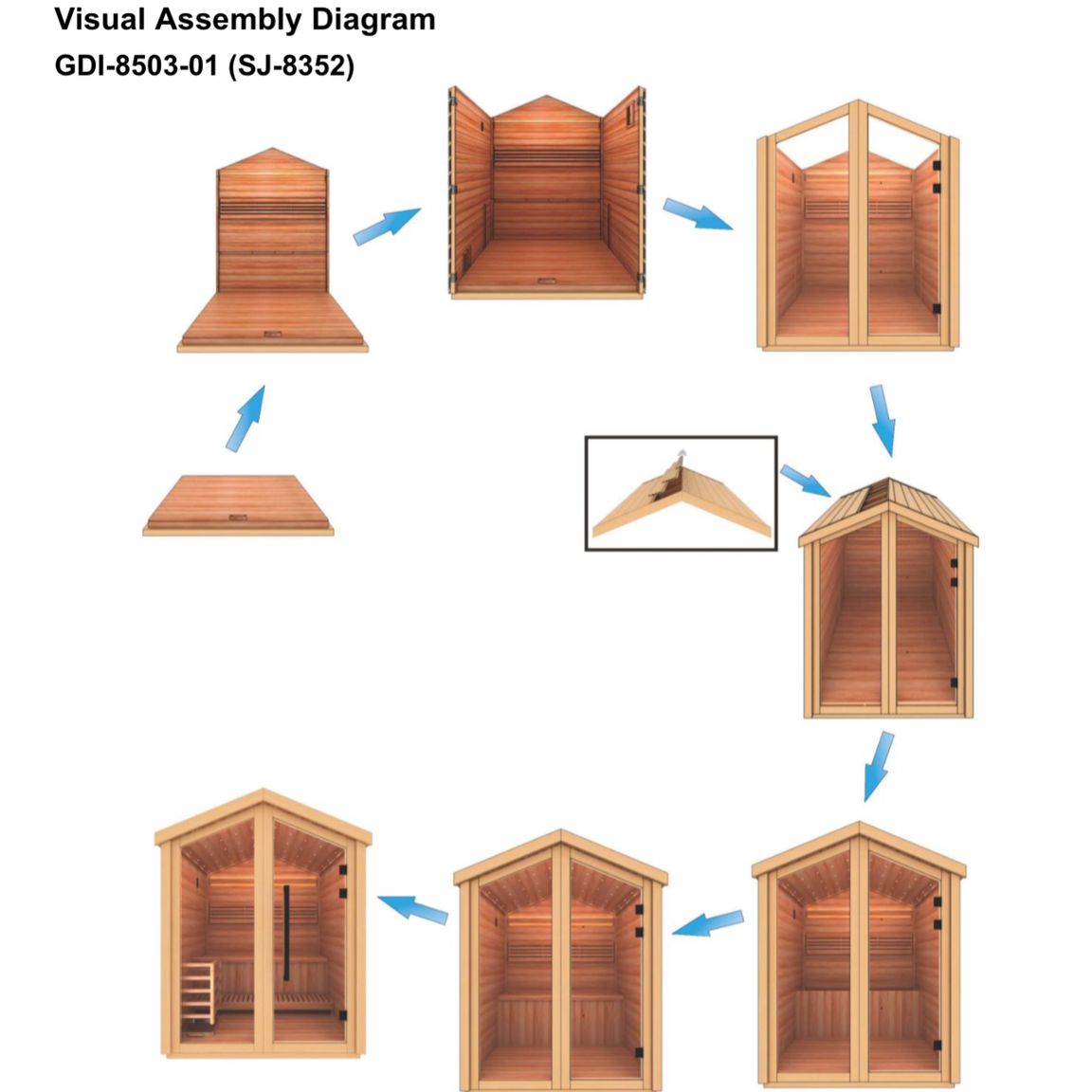 Golden Designs Kaarina 6 Person Outdoor Traditional Sauna GDI-8506-01